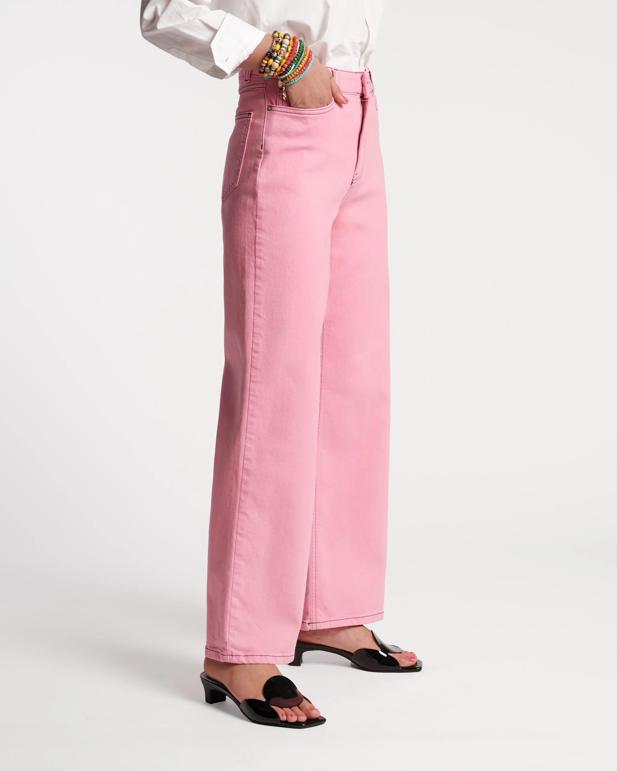 Ace Jean Stretch Denim - Pink - Image 3