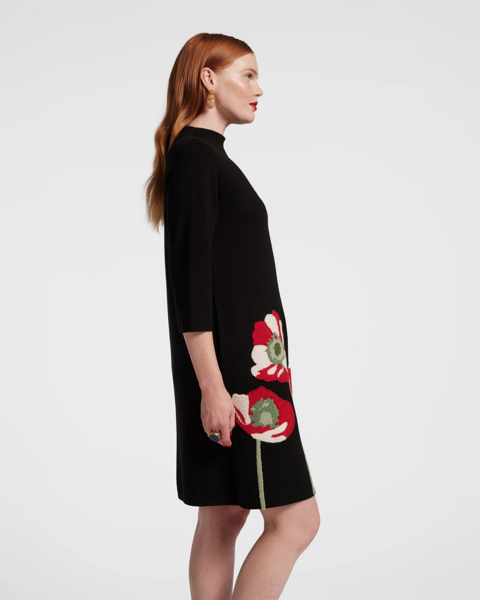 Annie Embroidered Wool Dress - Paradise Poppy - Image 4