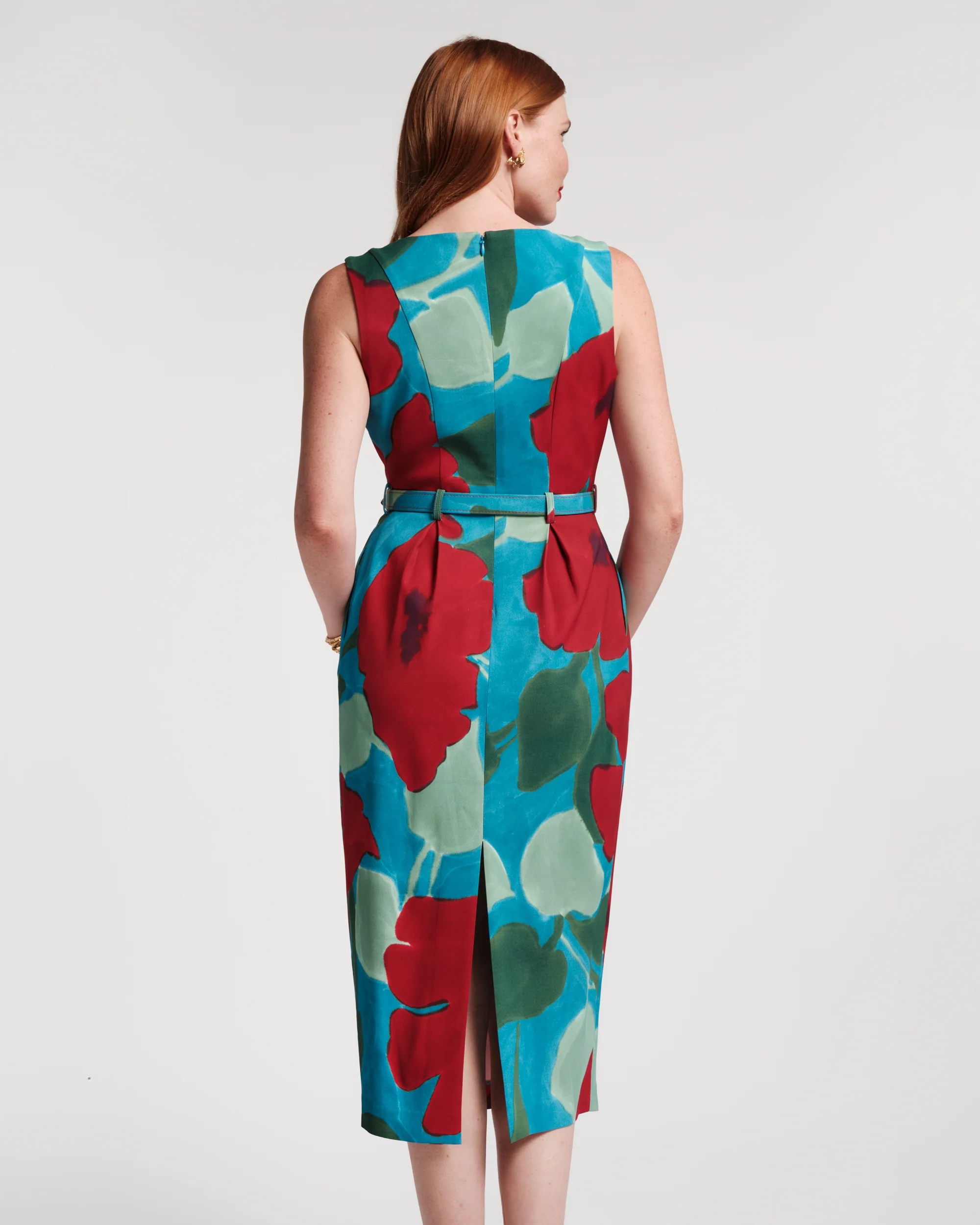 Audrey Belted Midi Dress - Floating Floral - Image 6