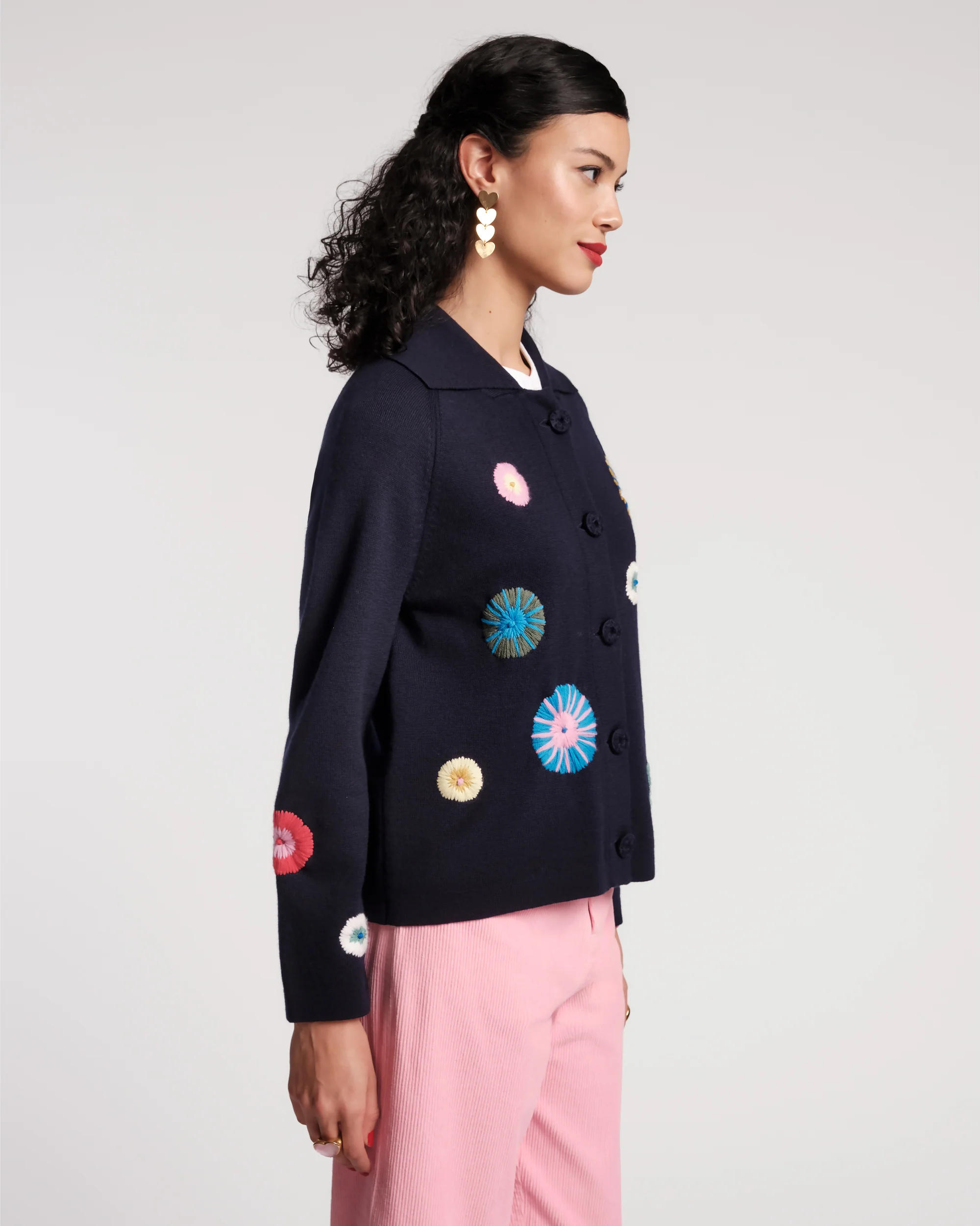 Bon Bon Cardigan - Navy - Image 4