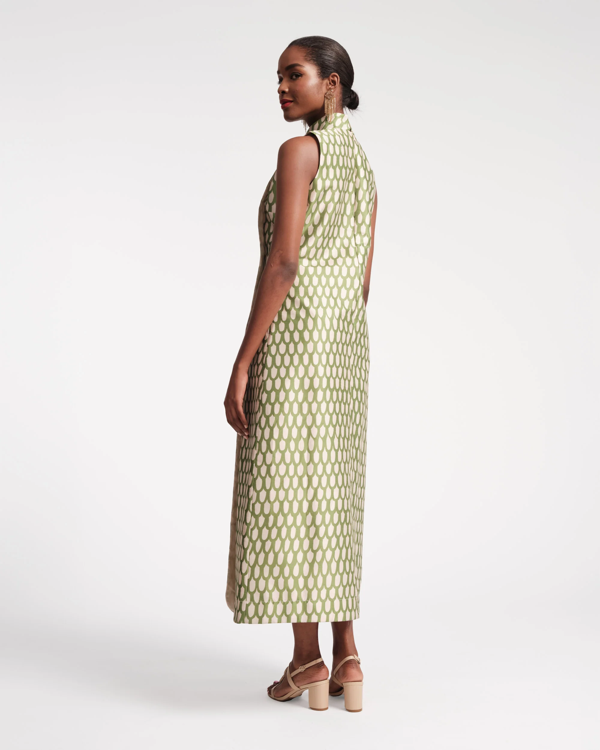 Carlyle Maxi Dress - Loop Print Green - Image 7