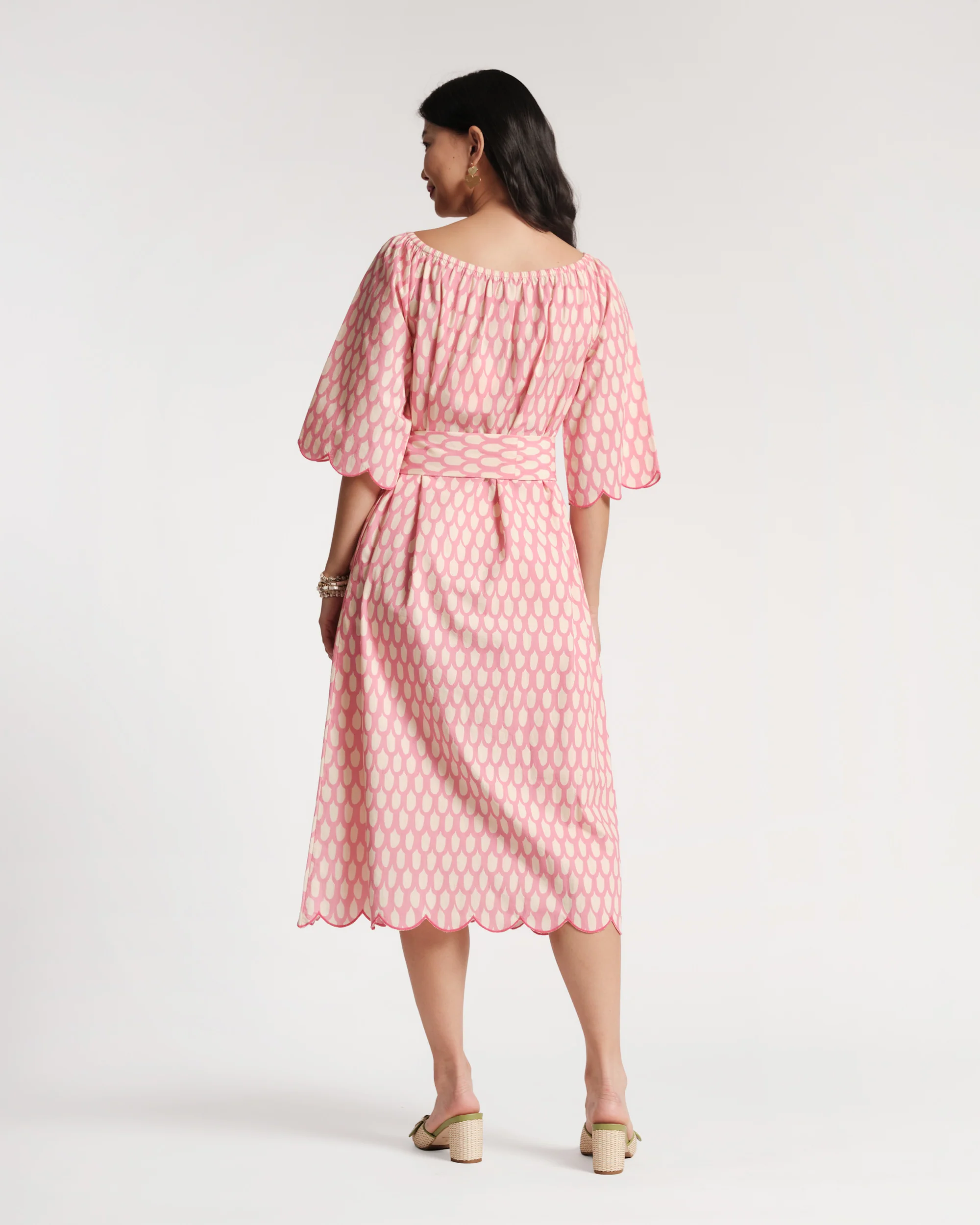 Coco Midi Dress - Loop Print Pink - Image 3