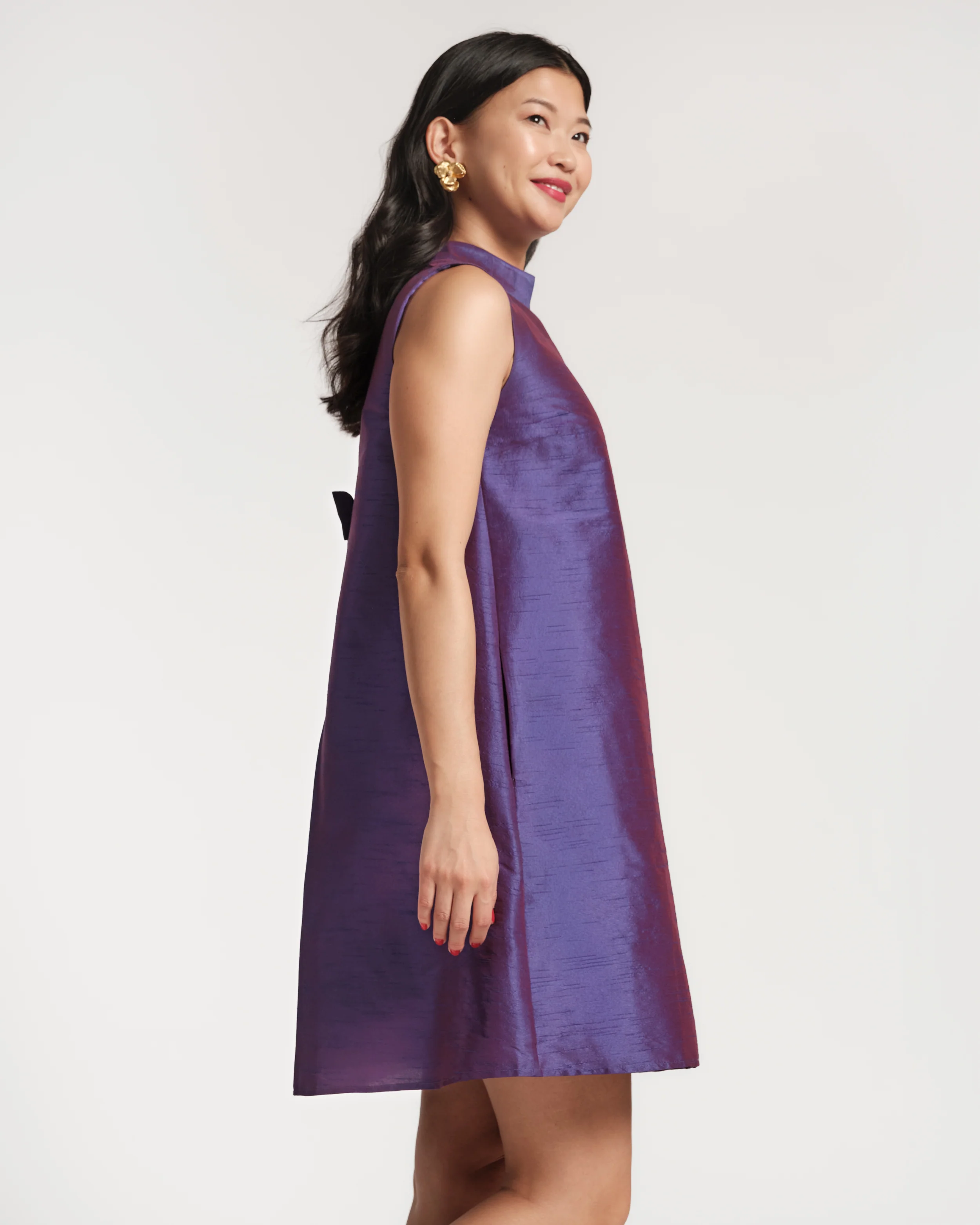 Sleeveless Diplomat Mini Dress - Violet - Image 4