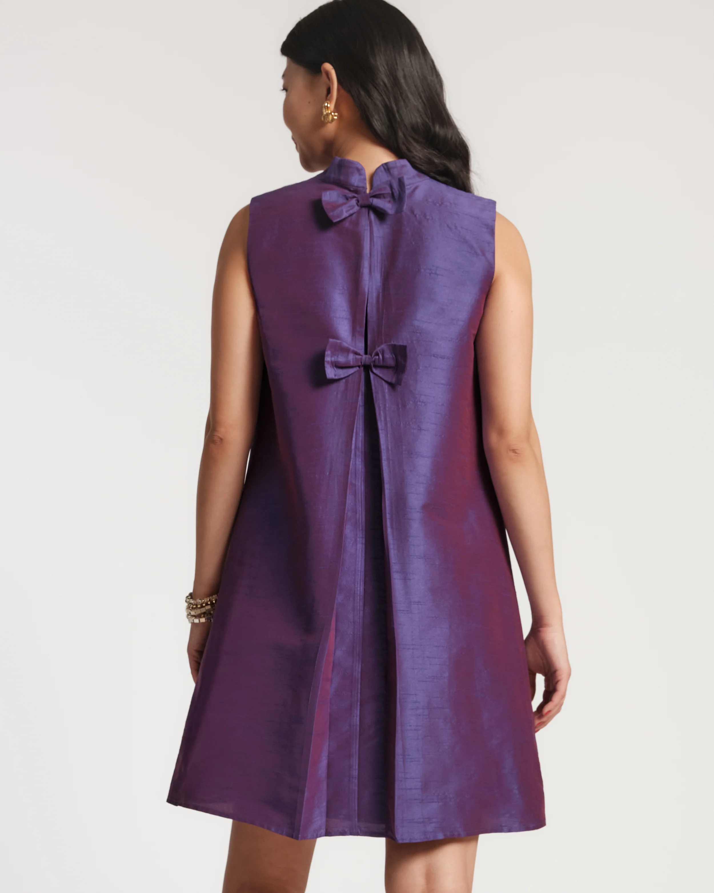 Sleeveless Diplomat Mini Dress - Violet - Image 5
