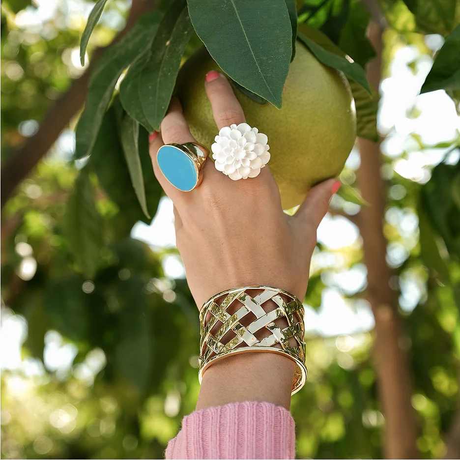 Enamel Palette Ring - Turquoise - Image 3