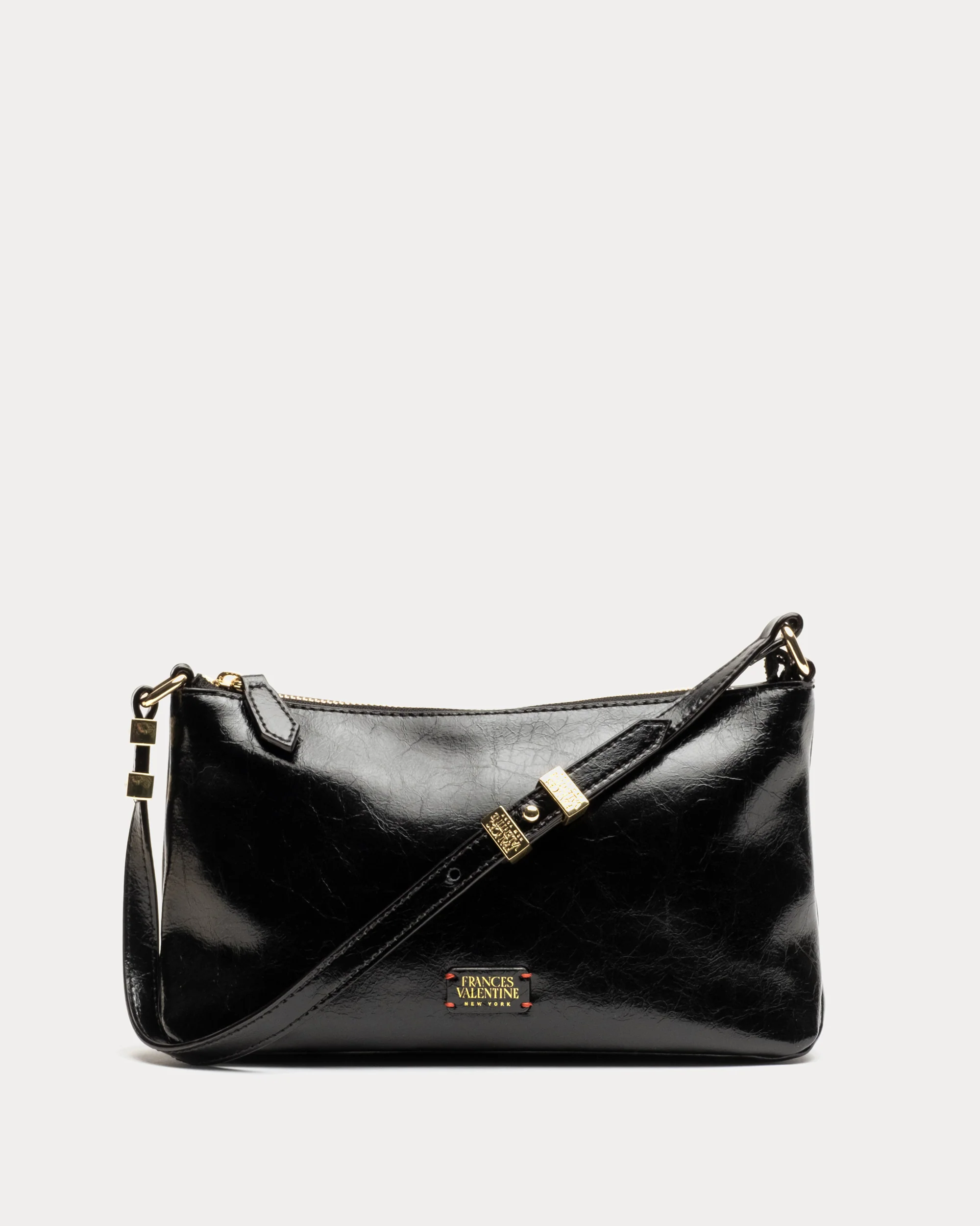 Freddie Shoulder Bag - Crinkled Leather Black - Image 3