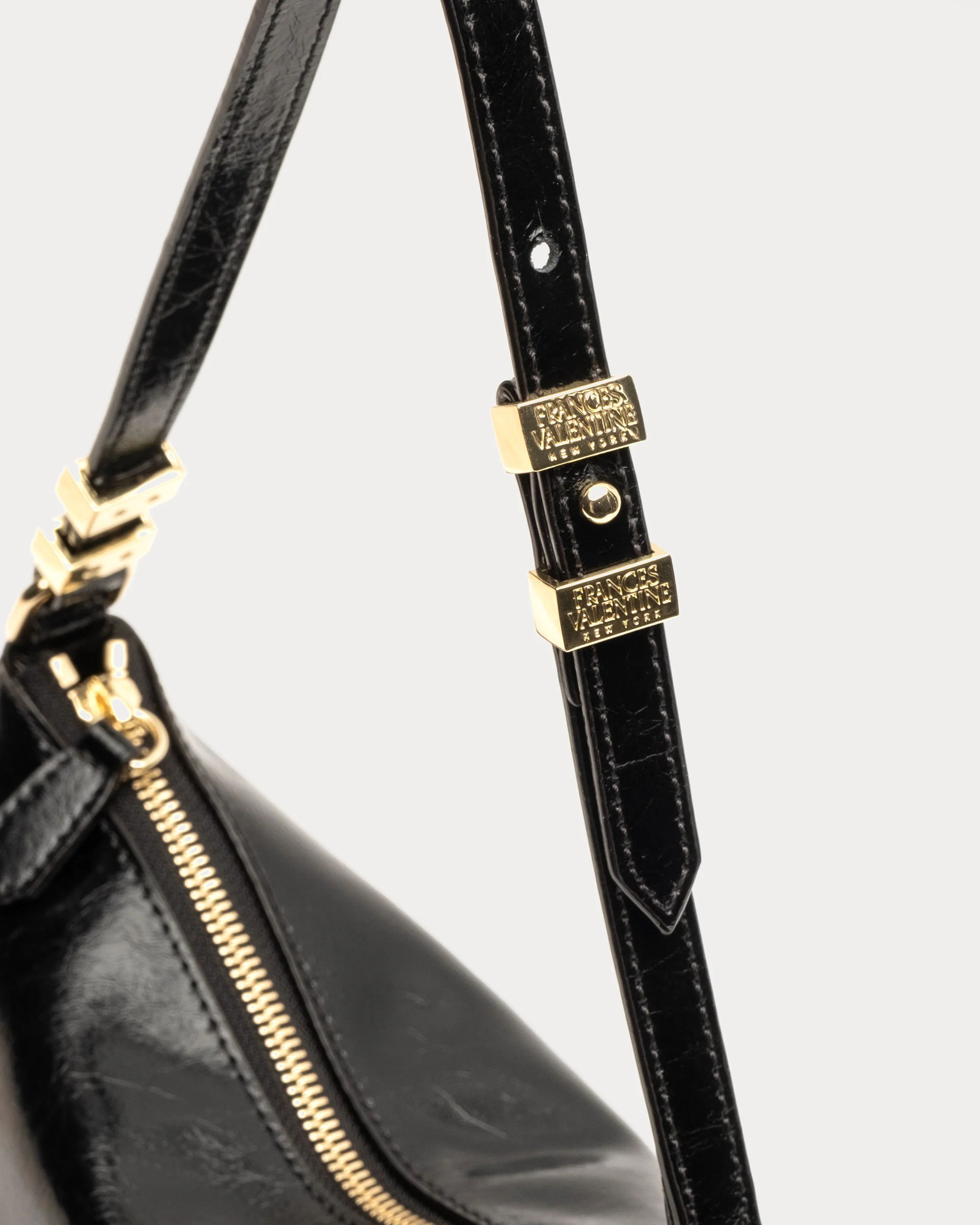 Freddie Shoulder Bag - Crinkled Leather Black - Image 4