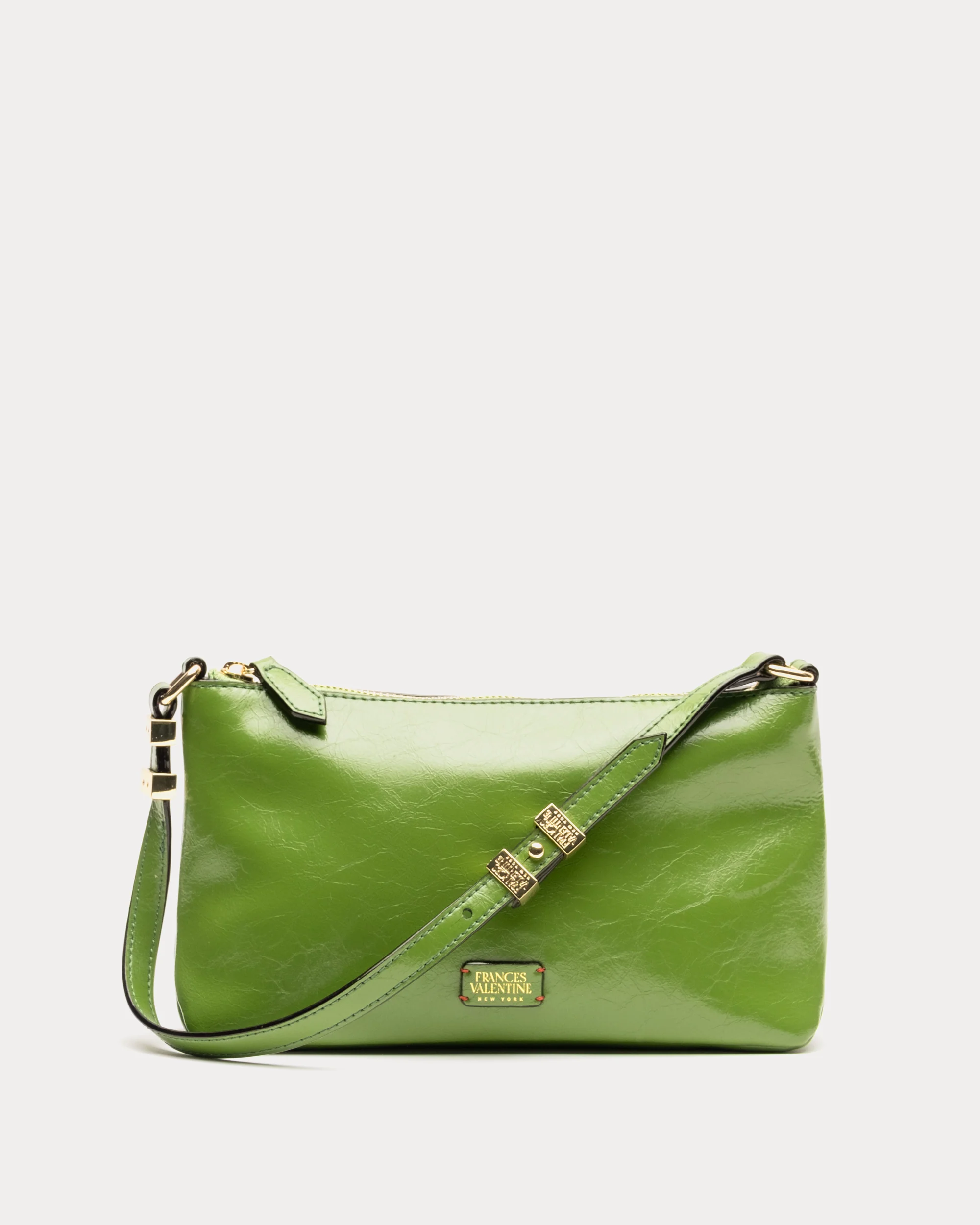 Freddie Shoulder Bag - Crinkled Leather Green - Image 3