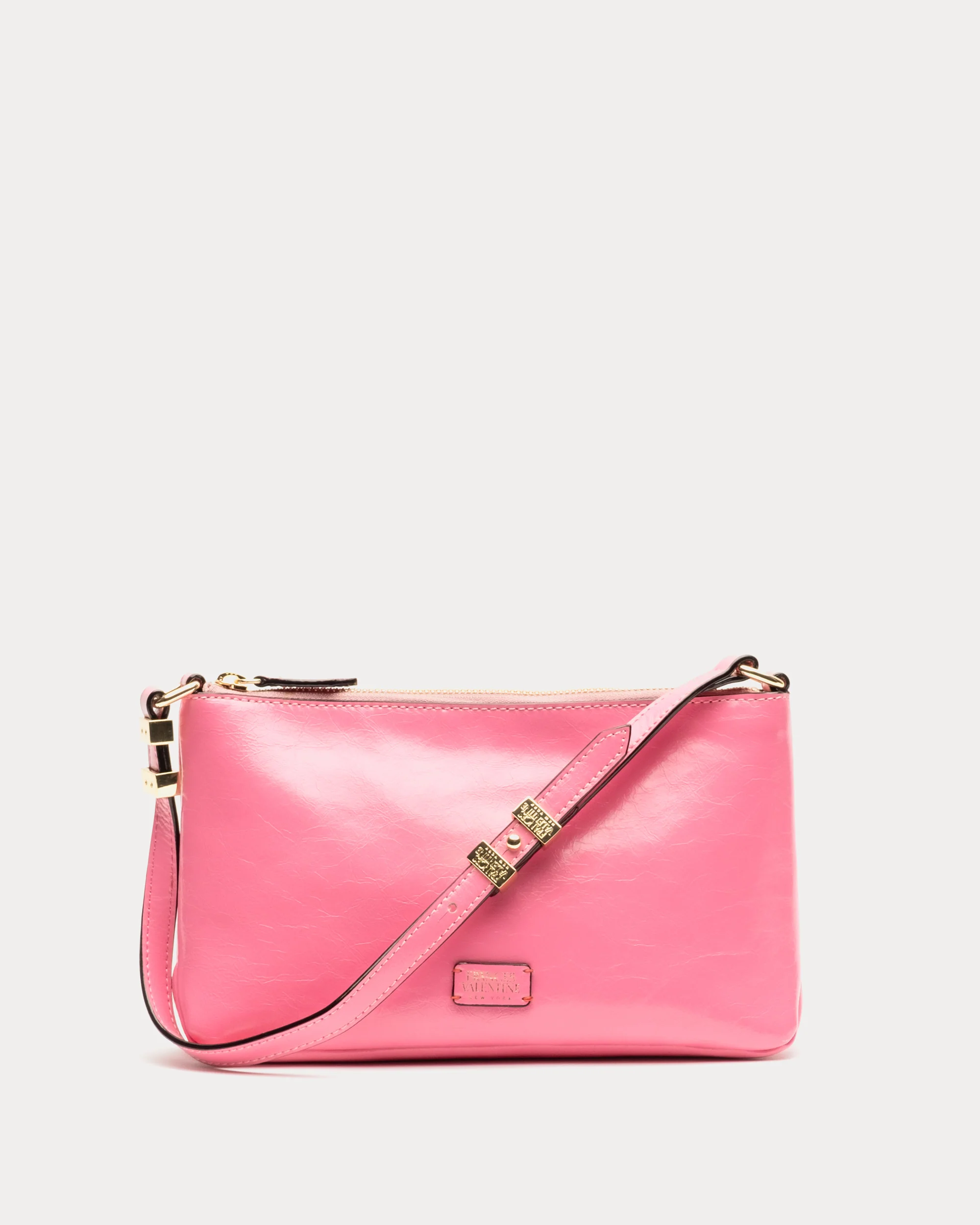 Freddie Shoulder Bag - Crinkled Leather Pink - Image 3