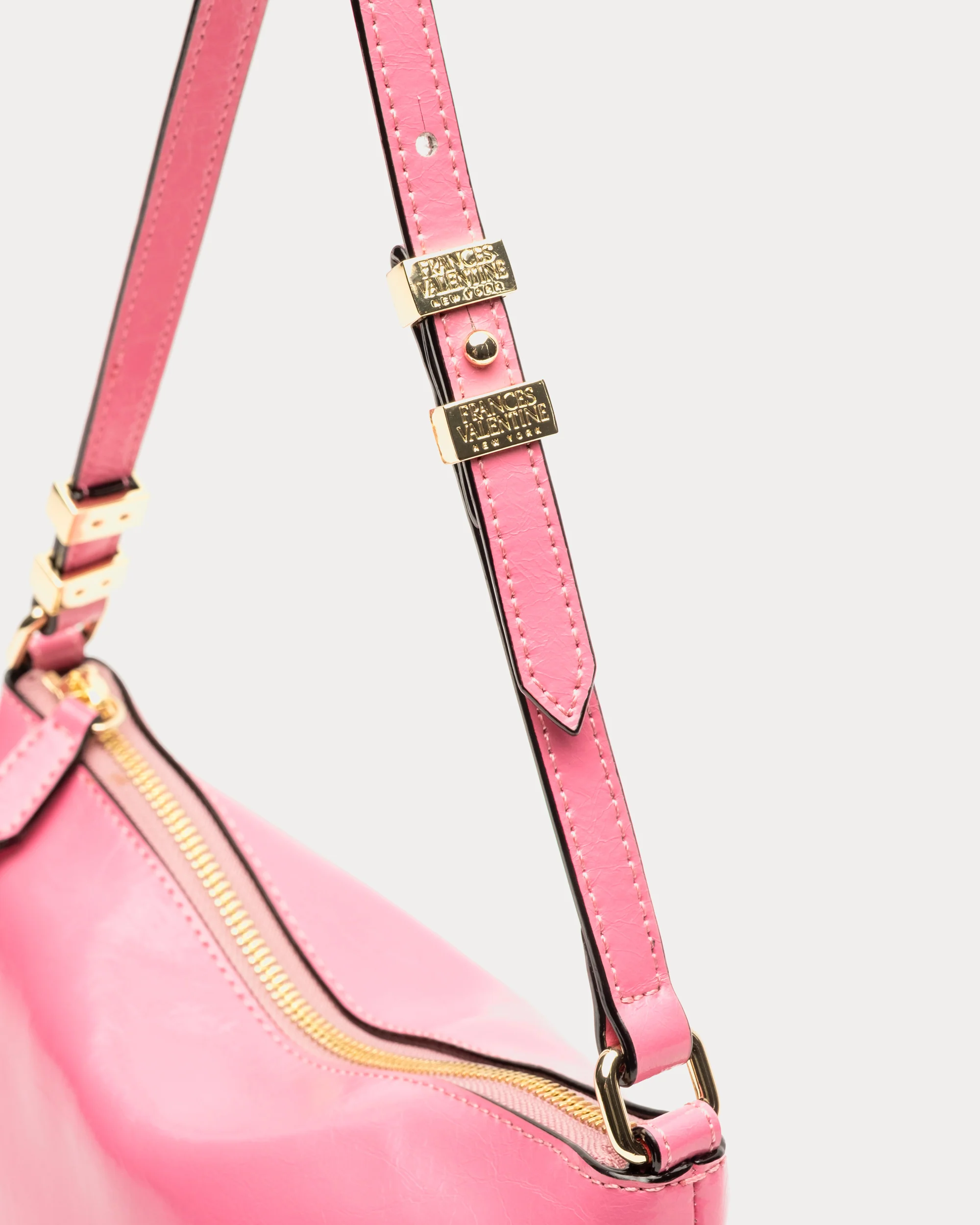 Freddie Shoulder Bag - Crinkled Leather Pink - Image 4