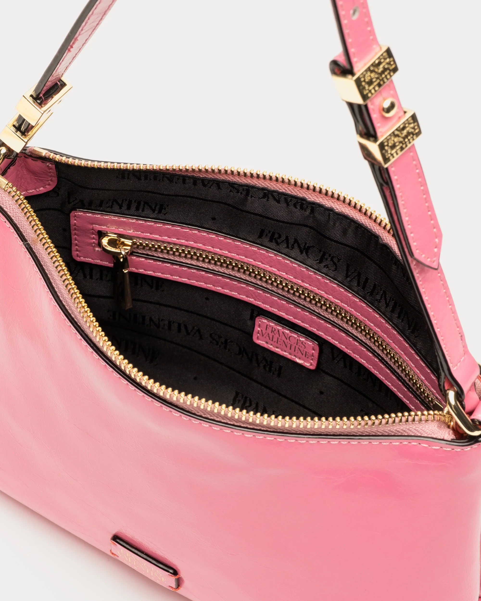 Freddie Shoulder Bag - Crinkled Leather Pink - Image 5