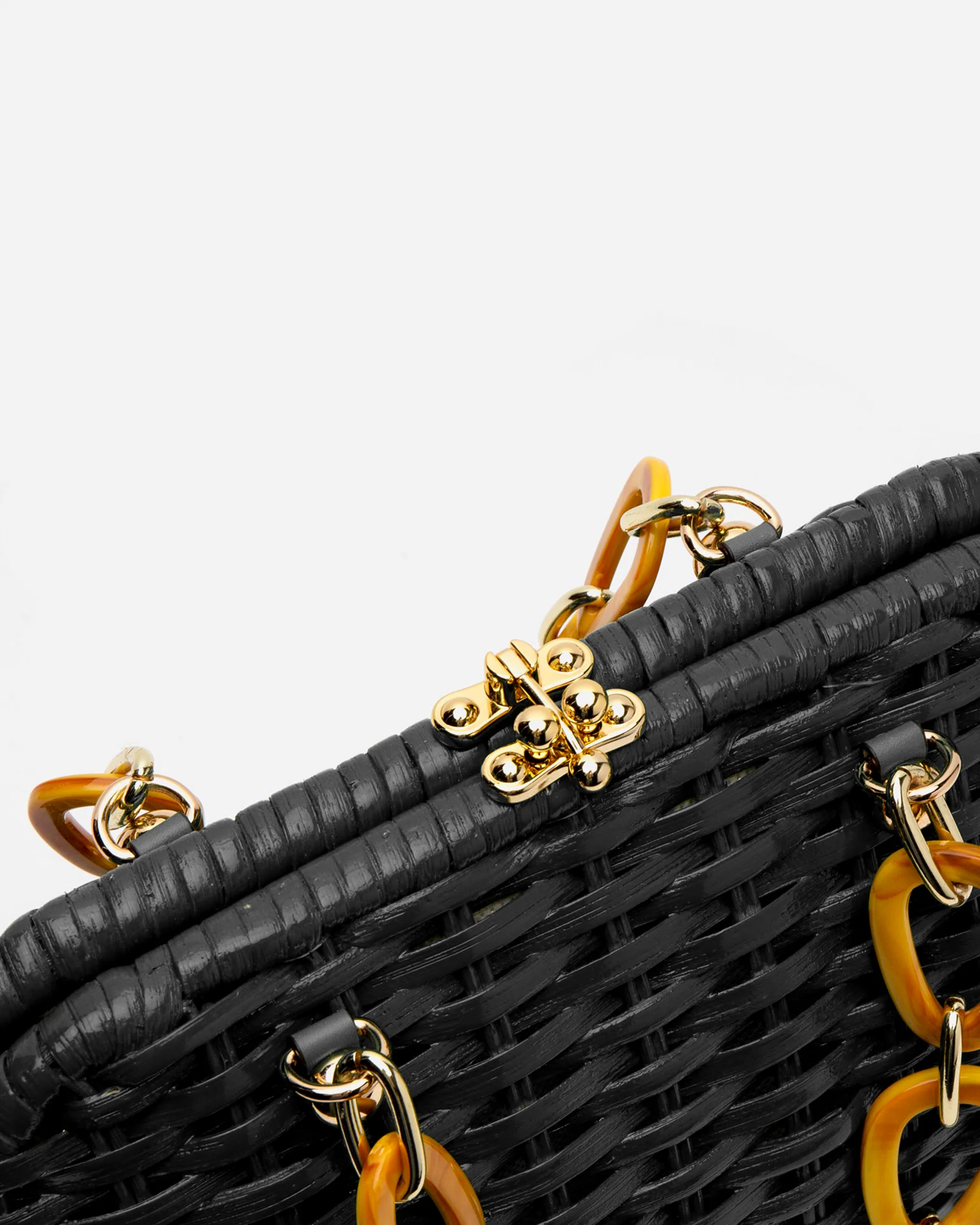 Hen Wicker Basket - Black - Image 5