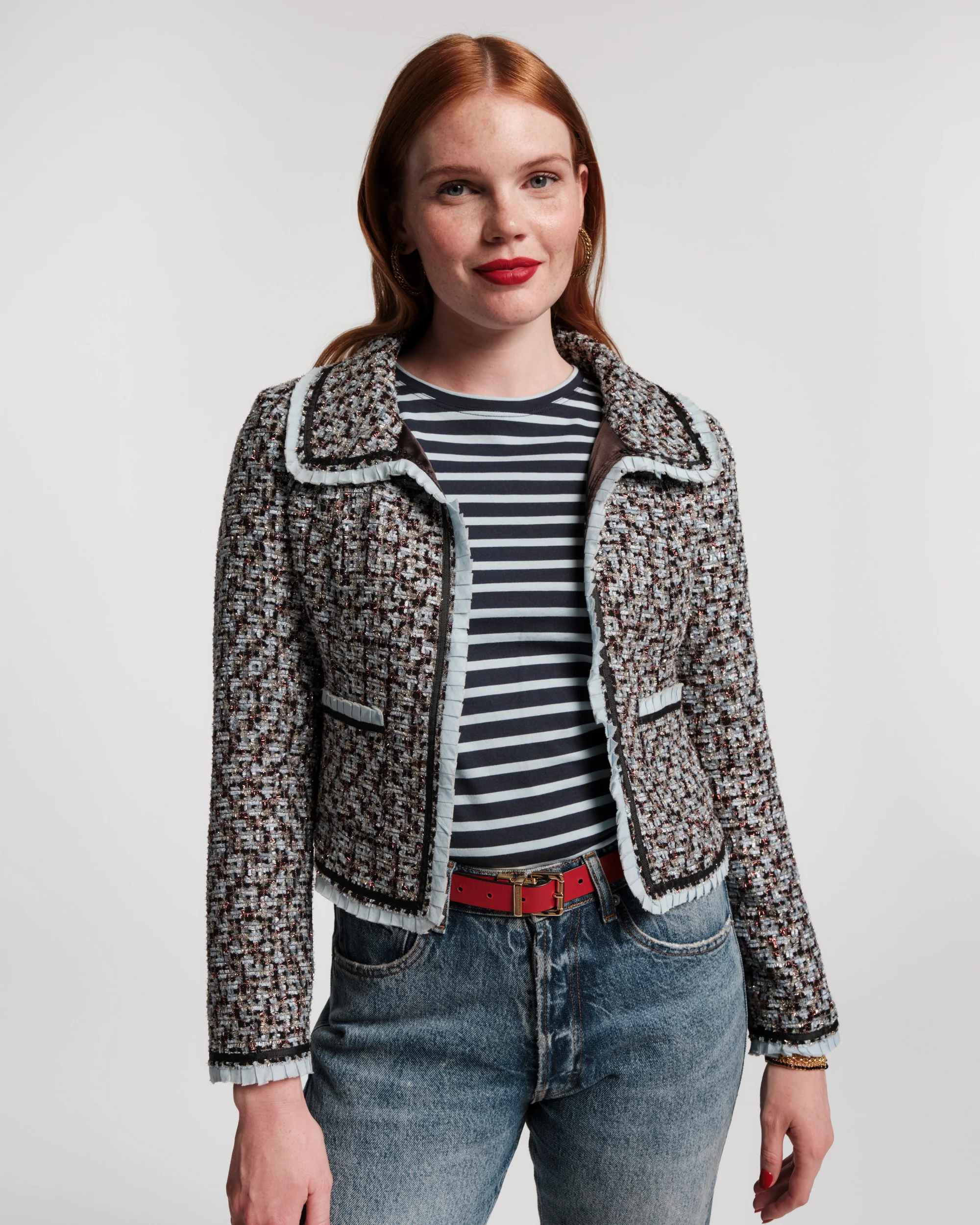 Jessie Jacket - Deco Tweed Blue - Image 5