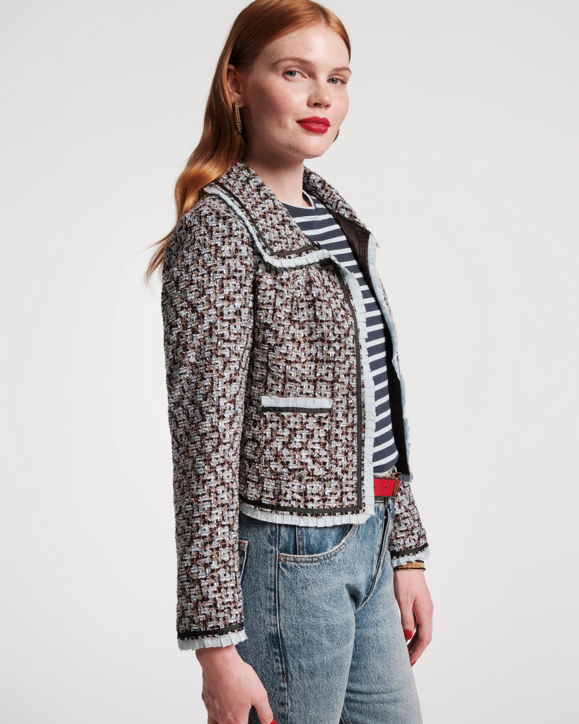 Jessie Jacket - Deco Tweed Blue - Image 6