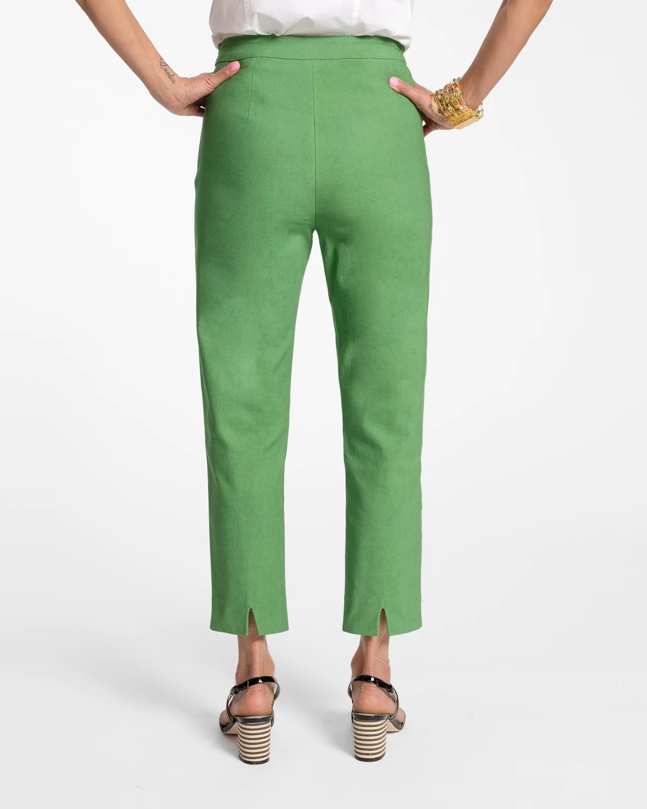 Lucy Cigarette Pant - Green - Image 4