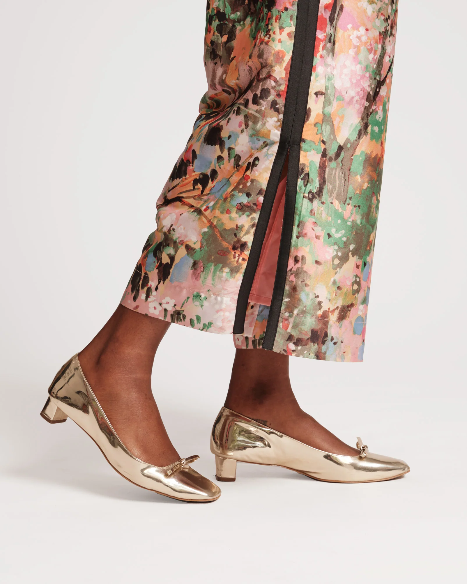 Mary Mini Block Heel - Vegan Platino - Image 3