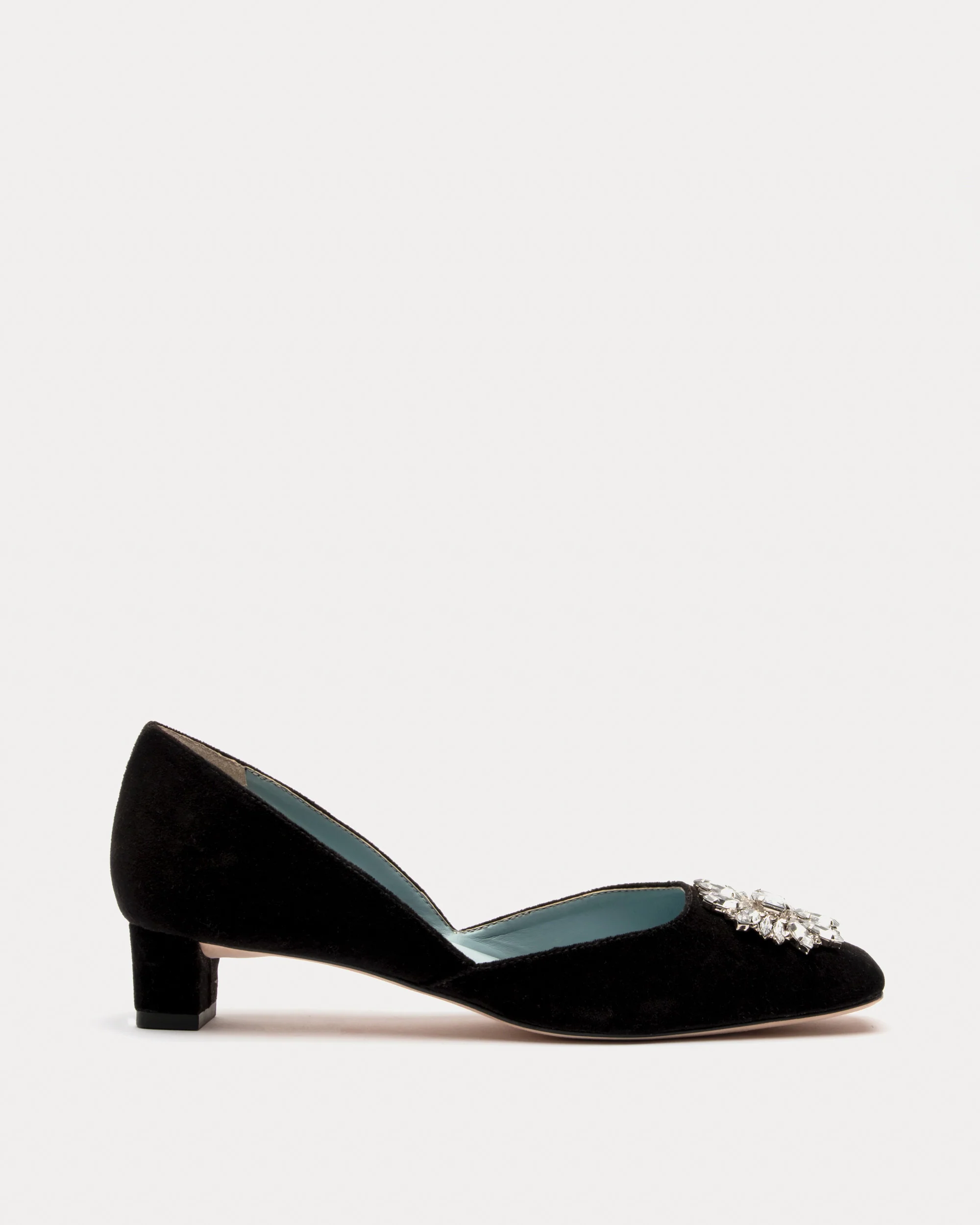 McCall Mini Block Heel - Velvet Black - Image 4