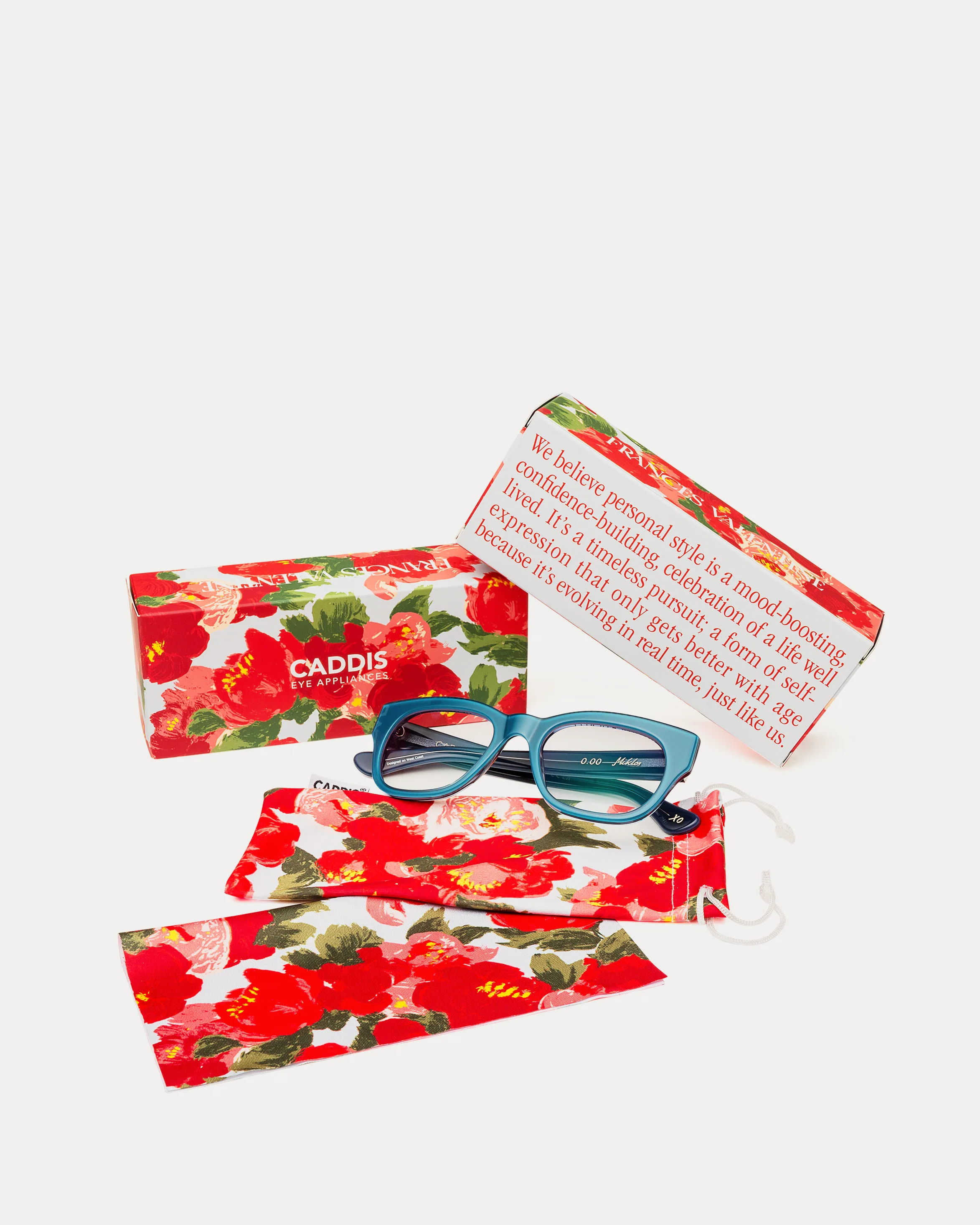 Miklos Reading Glasses - Polished Carolina Blue - Image 9