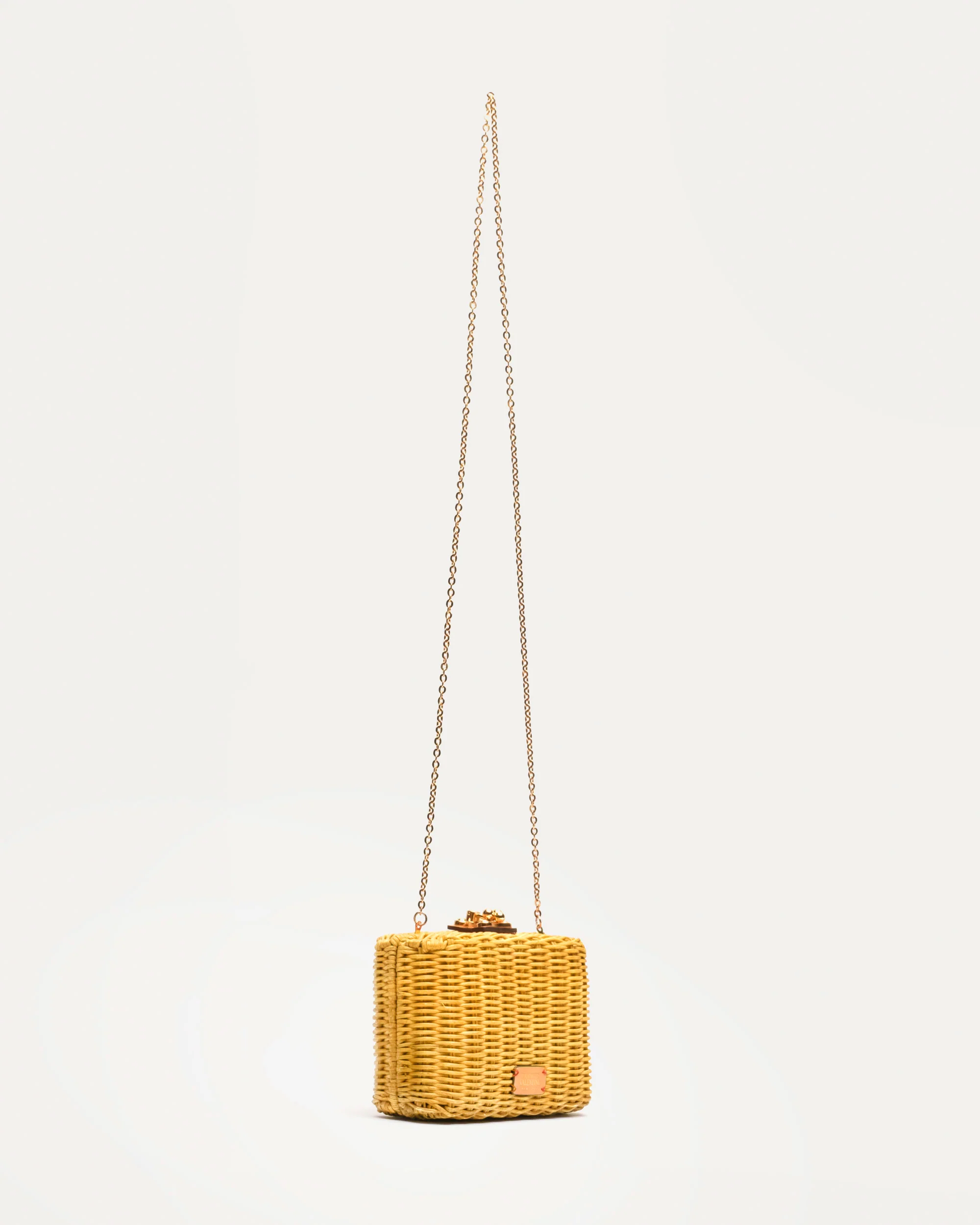 Paige Wicker Clutch - Canary - Image 4