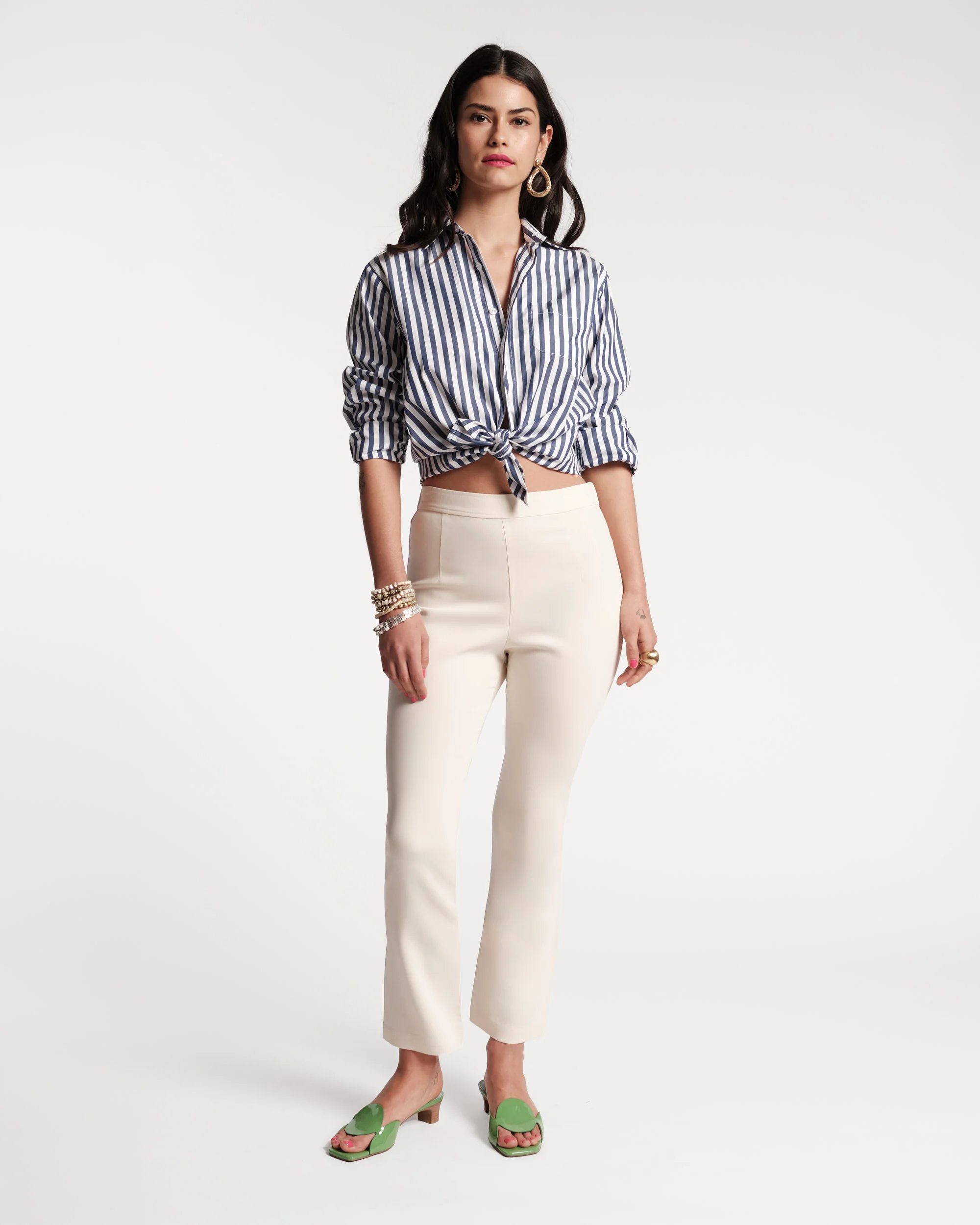 Perfect Button Down - Stripe Navy - Image 6