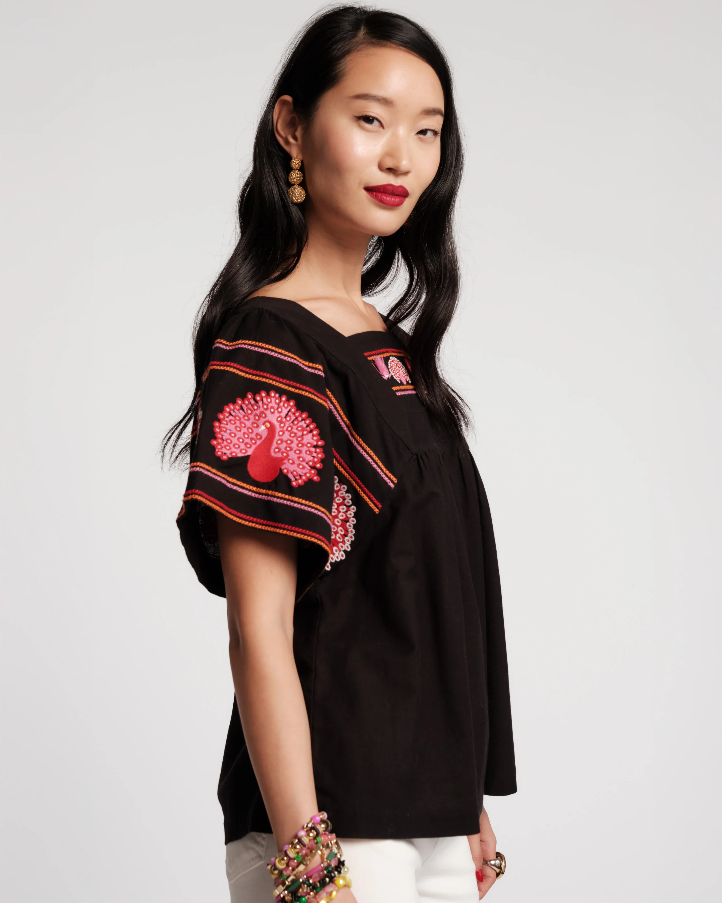 Picnic Top -  Peacock Black - Image 3