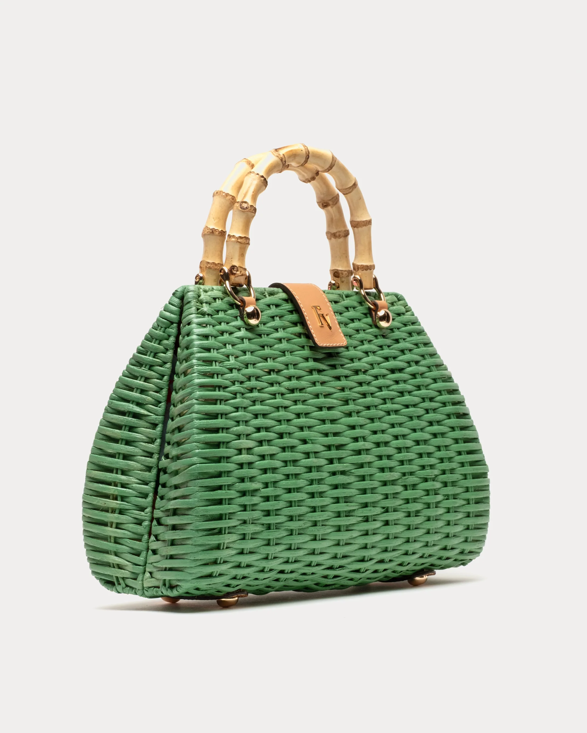 Rooster Wicker Basket - Green - Image 3