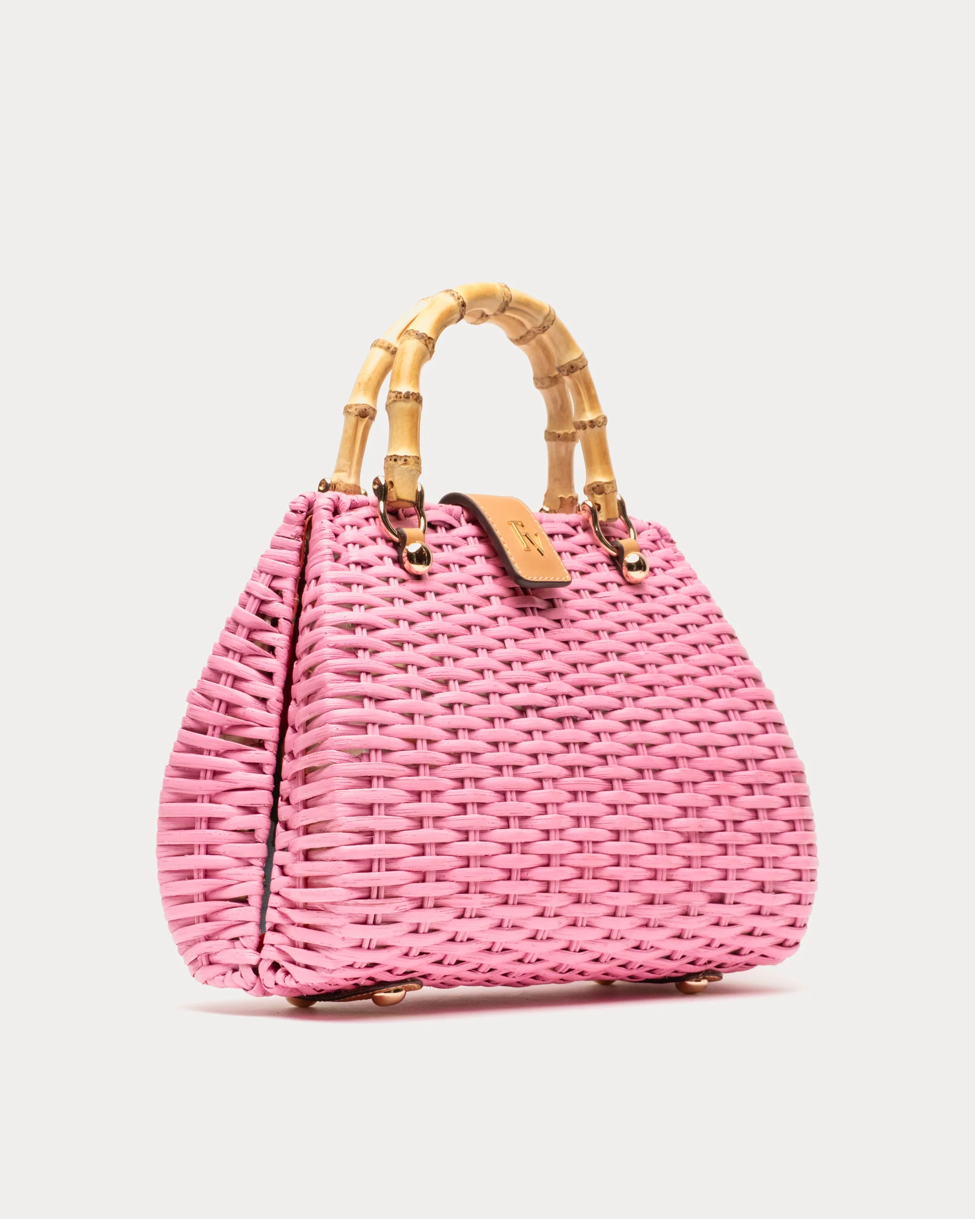 Rooster Wicker Basket - Pink - Image 3