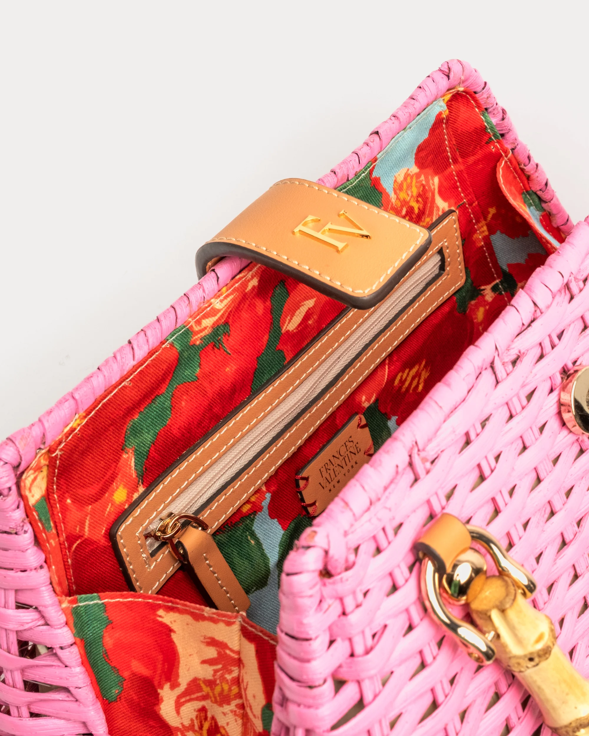 Rooster Wicker Basket - Pink - Image 5