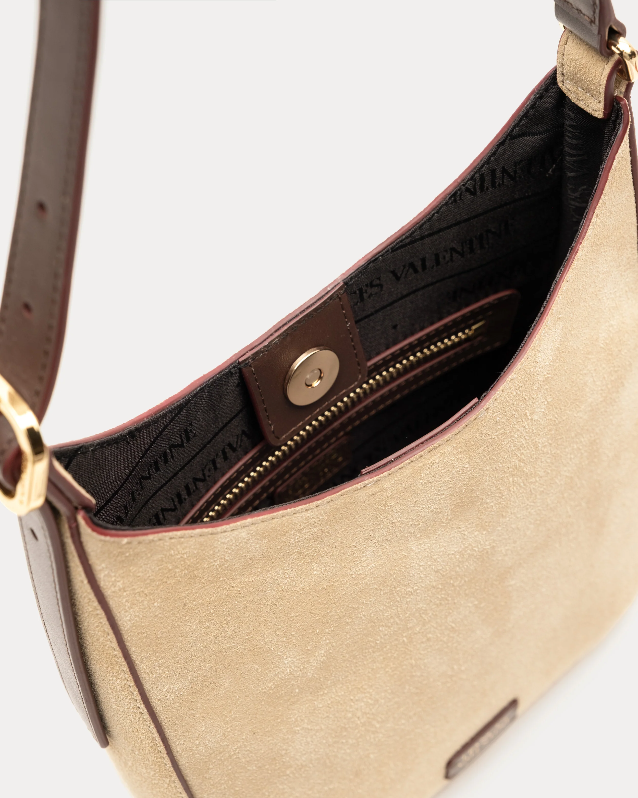 Sadie Shoulder Bag Suede - Sand - Image 4