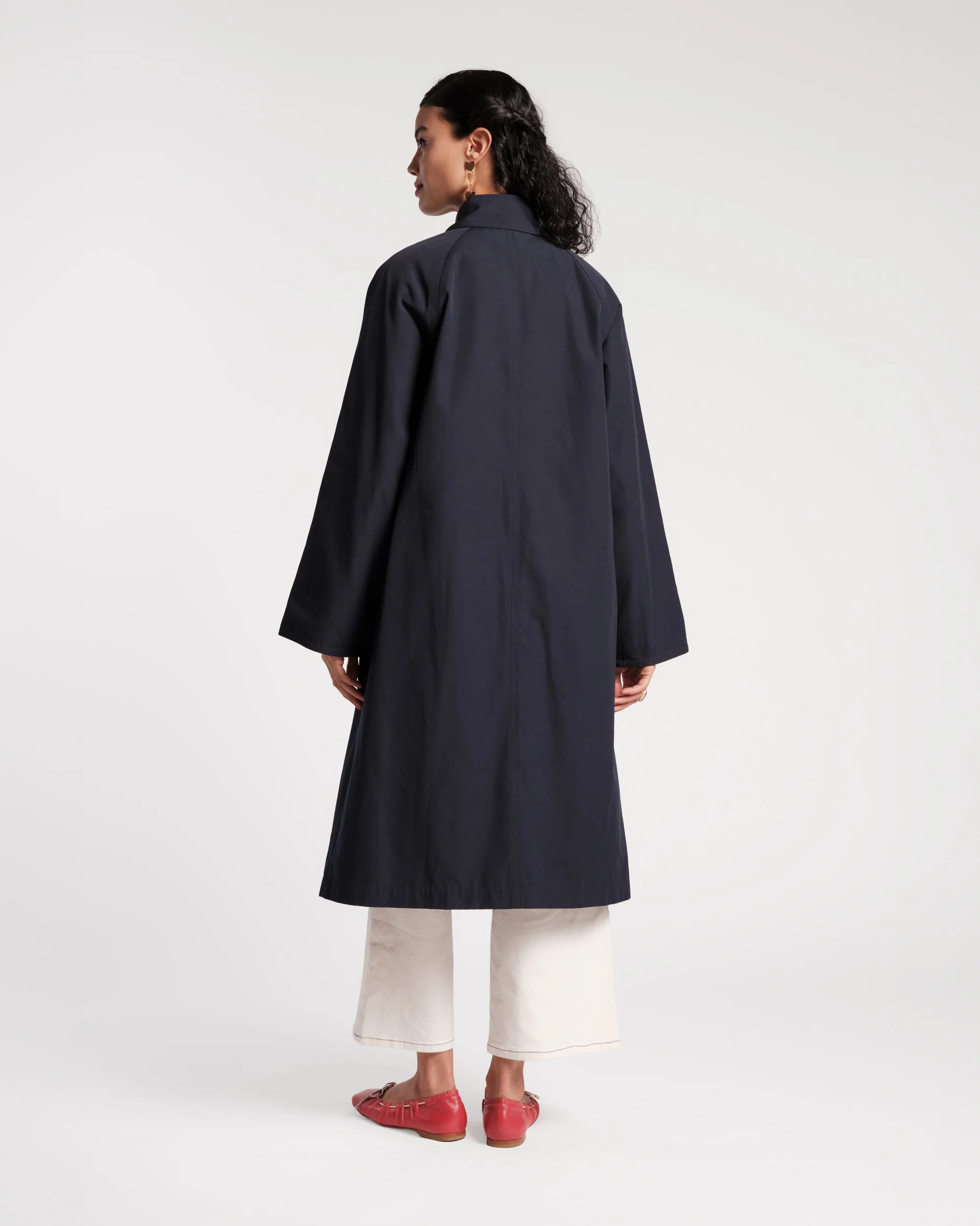 Spiffy Trench Coat - Navy - Image 5