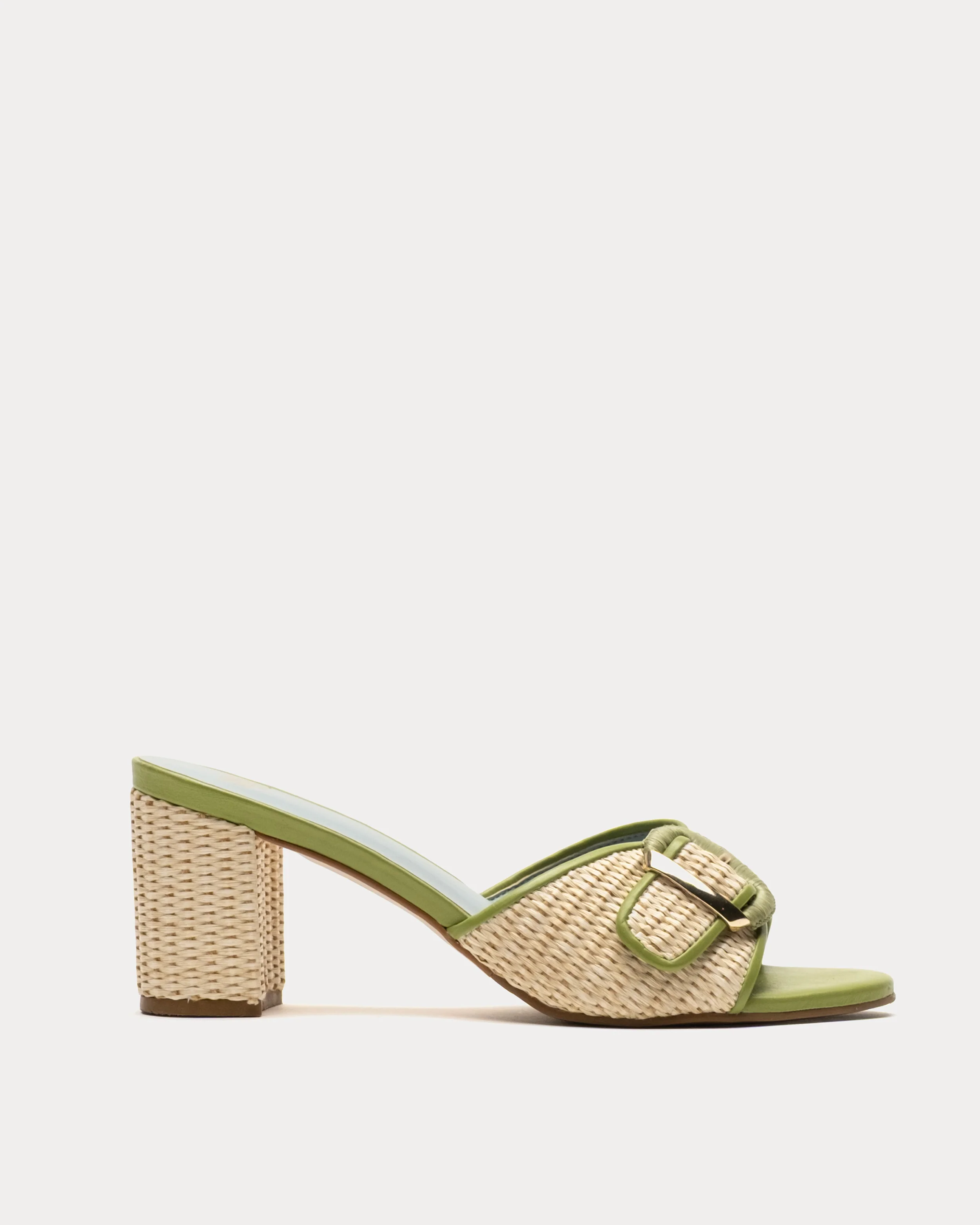 Taylor Raffia Heel - Green - Image 3