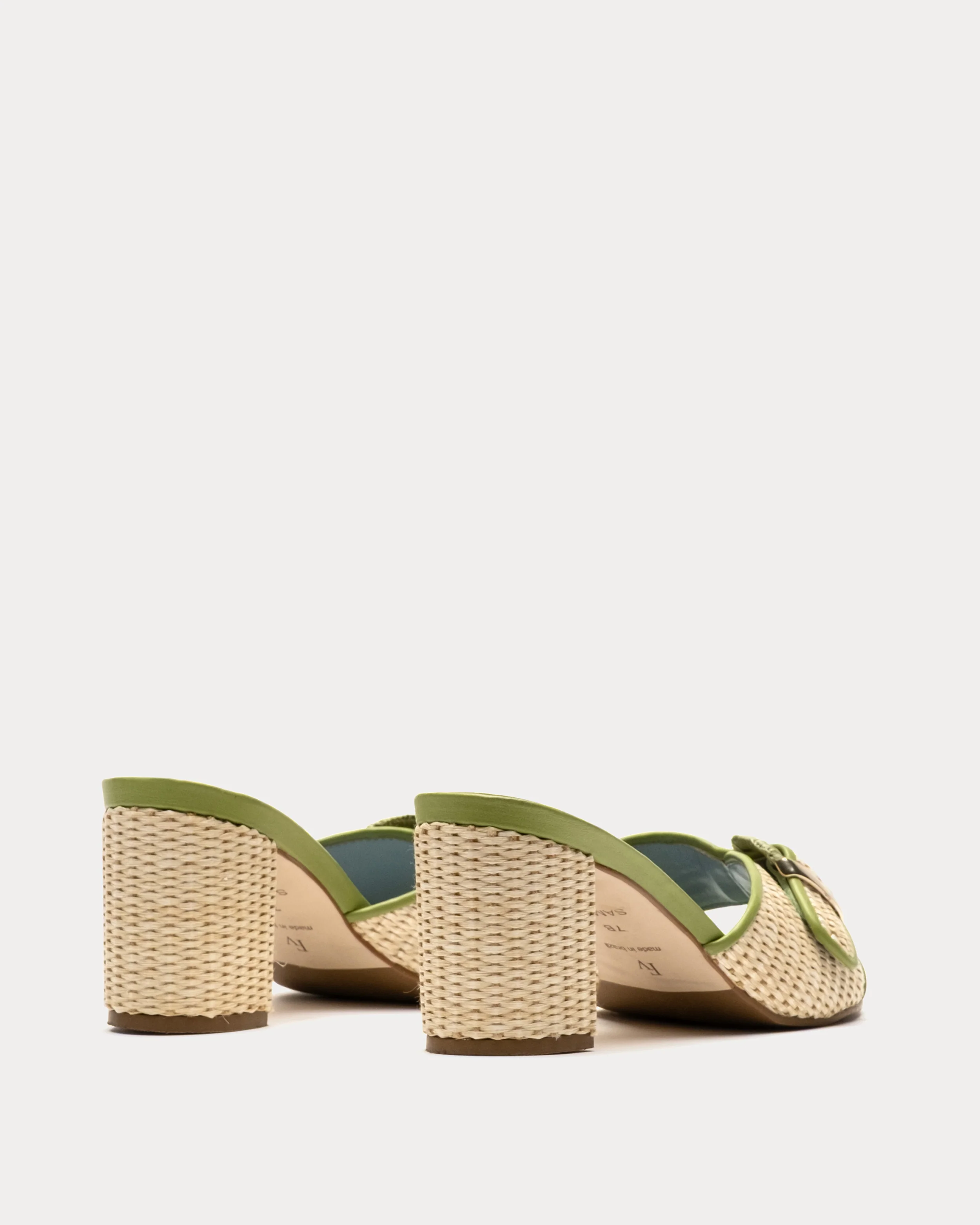 Taylor Raffia Heel - Green - Image 4